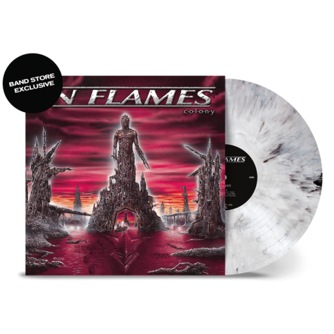 Colony by In Flames - Ltd. 1LP 180g - White Black Smoke (Band exclusive) - shop now at In Flames store