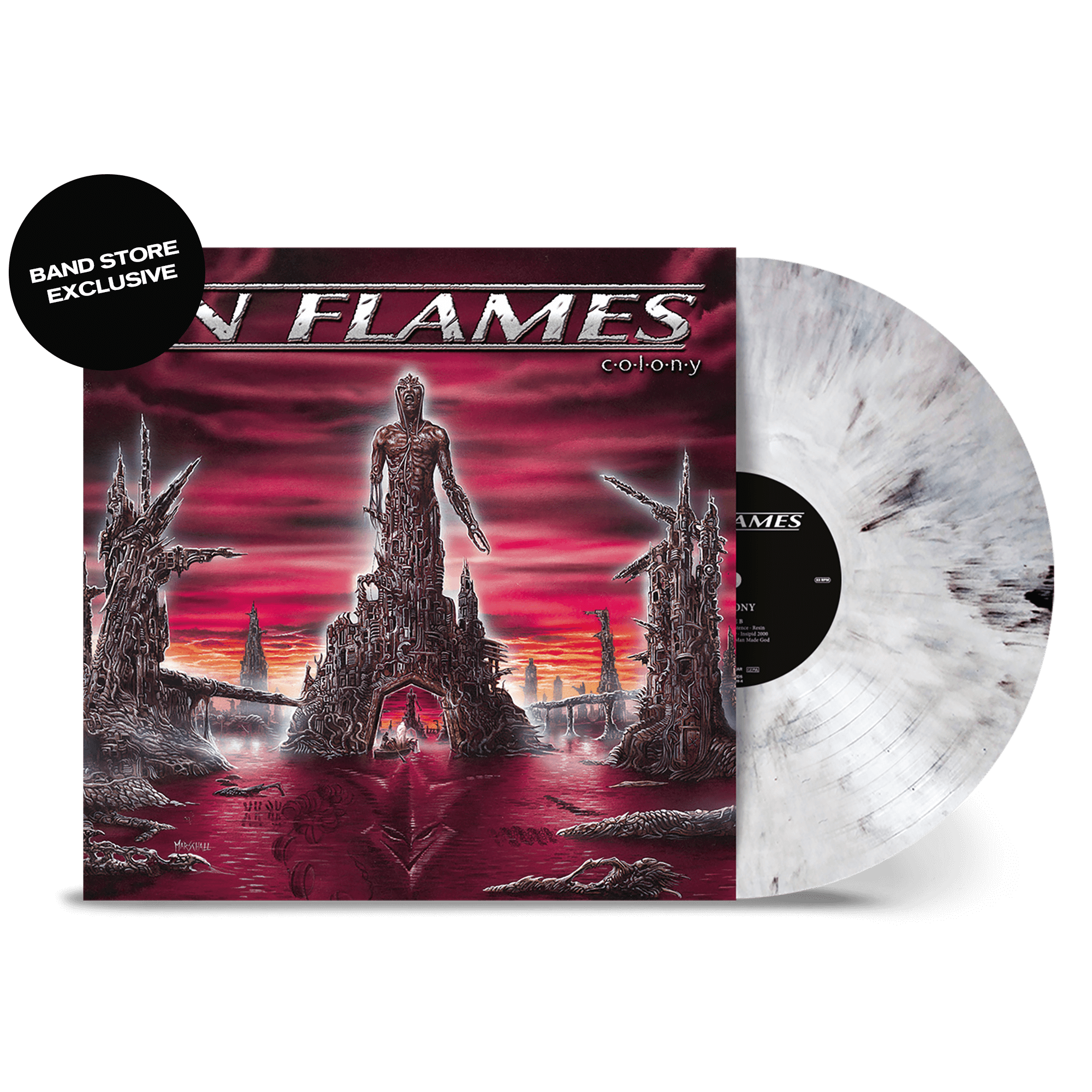 In Flames Colony Ltd. 1LP 180g - White Black Smoke (Band exclusive) 358623