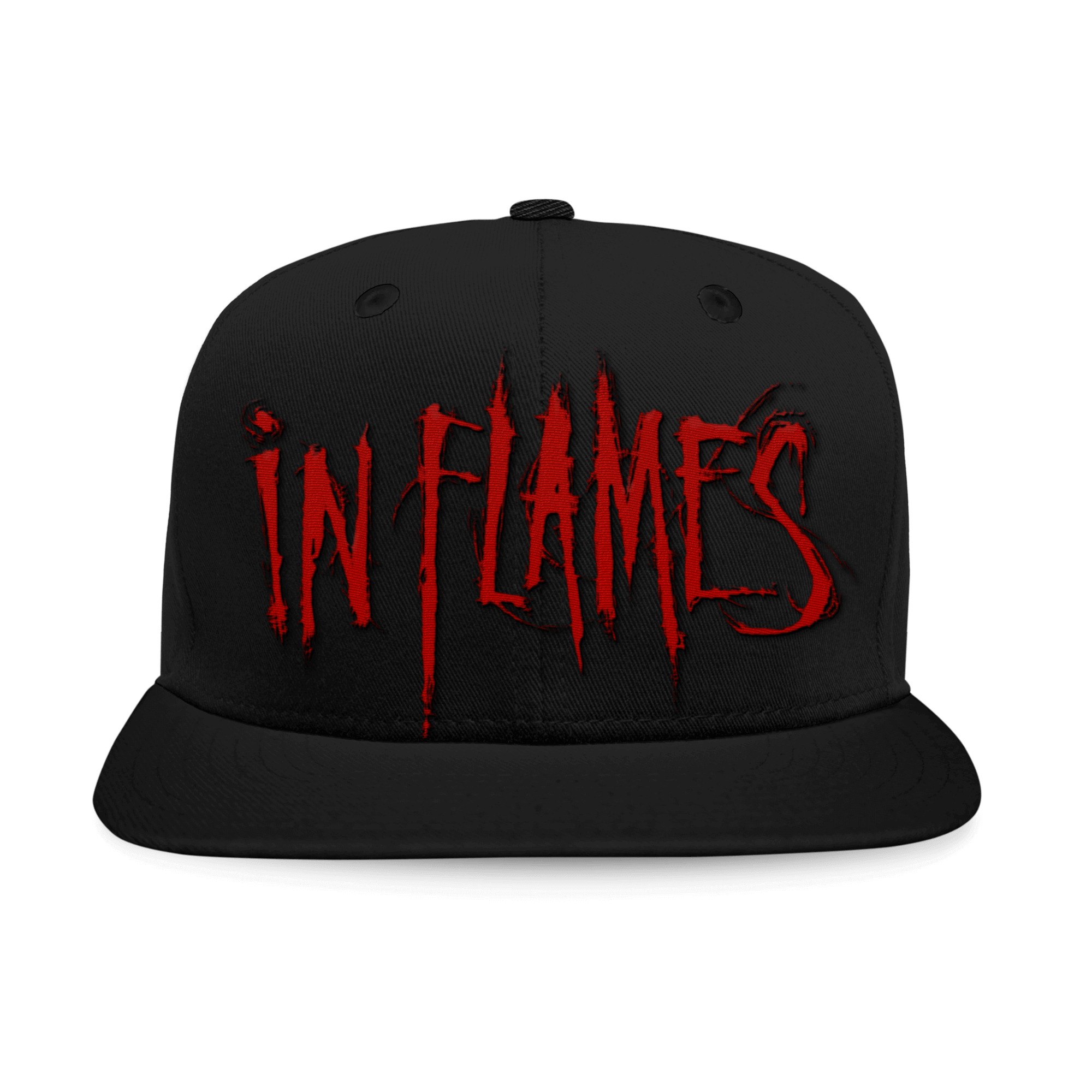 In Flames Red Logo Snapback Cap 241208