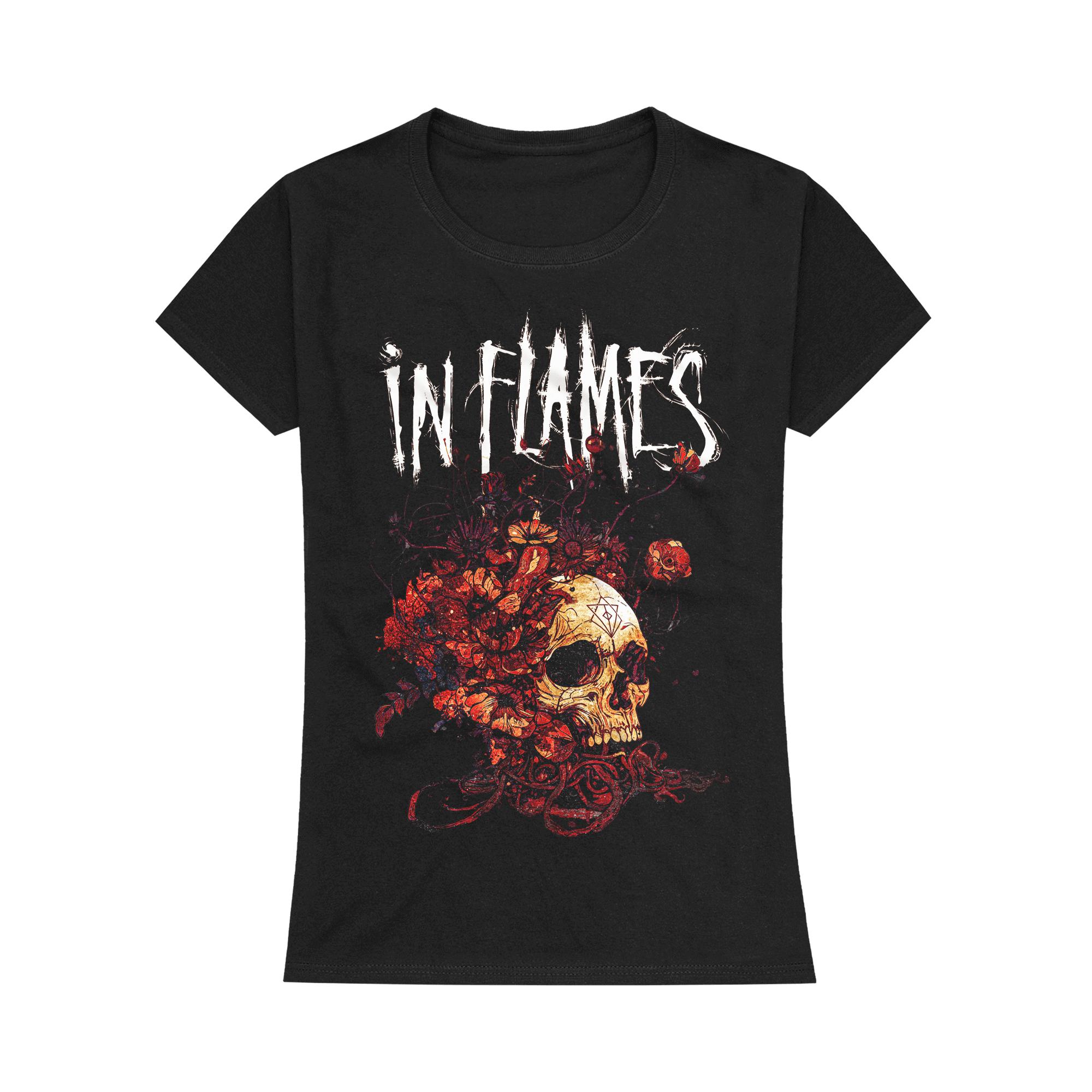 In Flames ﻿Skull & Vines Girlie Shirt 372149